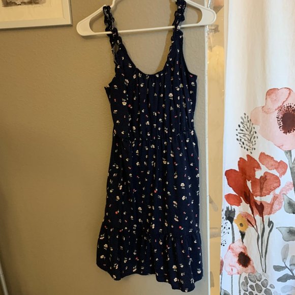 Banana Republic Petite Ruffle Fit-and-Flare Dress XS - Picture 2 of 4